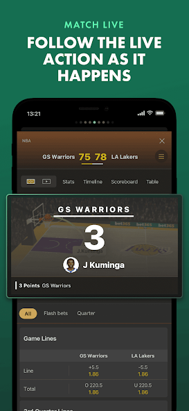 Bet365 app.